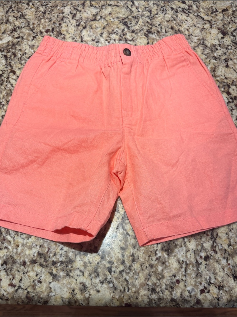 Janie and Jack Coral Peach Elastic Waist Shorts